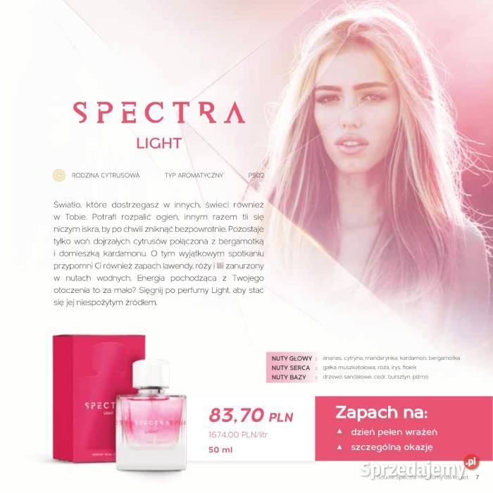 Perfumy Damskie Spectra Pour Femme 50ml 24 NOWE Dla kobiet Kraków