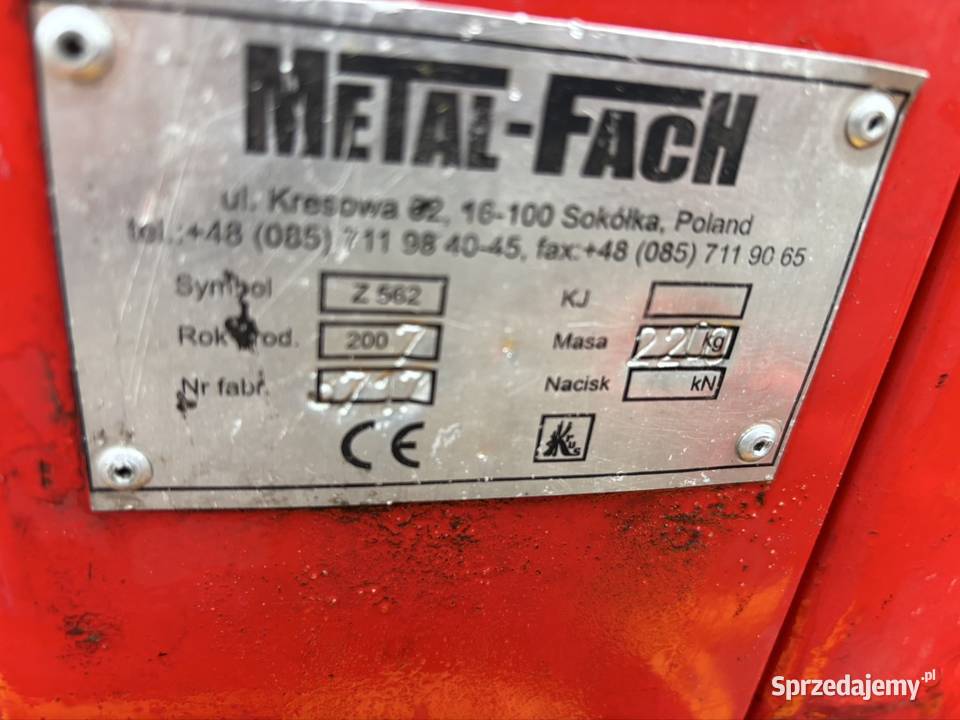 Prasa rolująca Metal Fach Z 562 belująca belarka mazowieckie Myszyniec