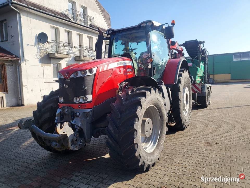 Rębak Jenz 582 z Ciągnikiem Massey Ferguson 8680