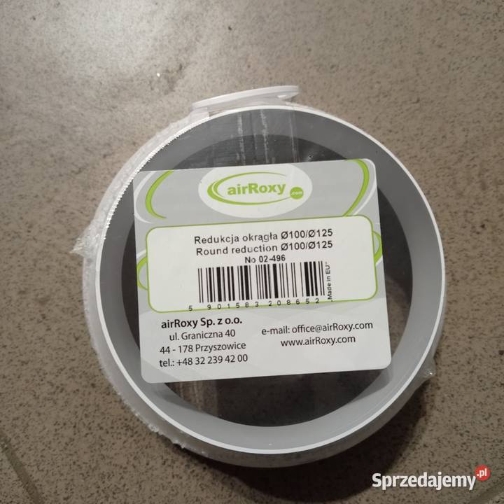 REDUKCJA WENTYLACYJNA OKRĄGŁA 100125 mm Kamień Pomorski