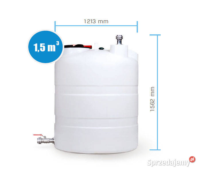 ZBIORNIK NAZIEMNY NA WODĘ PITNĄ 1500L ATEST PZH Zbiorniki wielkopolskie Kalisz