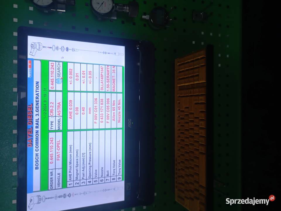 Trzeci stopień naprawy wtryskiwaczy Pozostałe łódzkie