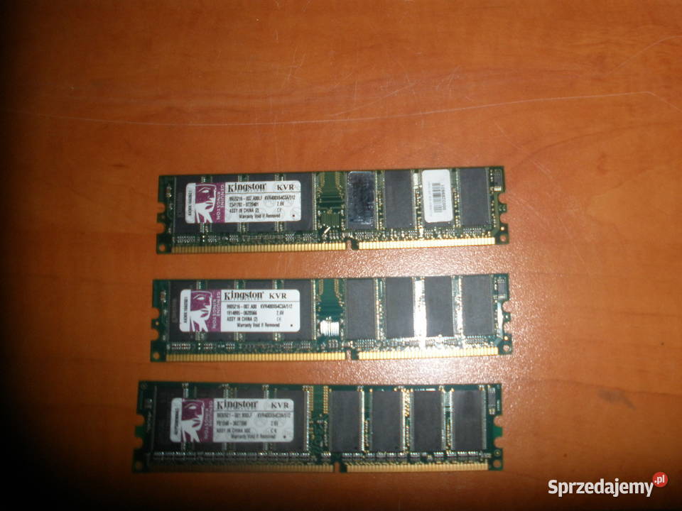 Pamięć RAM Kingston 512 MB 3 sztuki Pamięci małopolskie Kraków