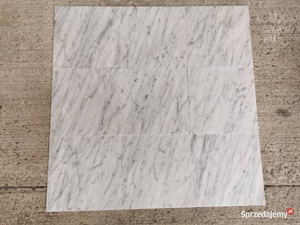 Płytki Marmurowe BIANCO CARRARA 305x305x1 poler