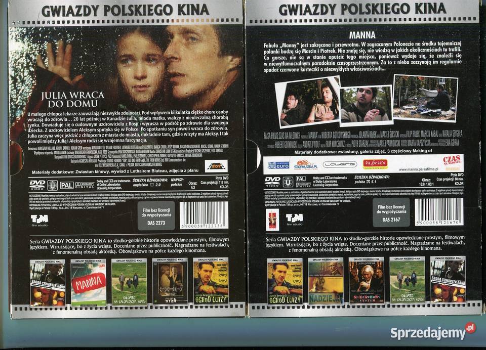 Manna Julia wraca do domu 2 Filmy DVD 1 płyta Szczecin