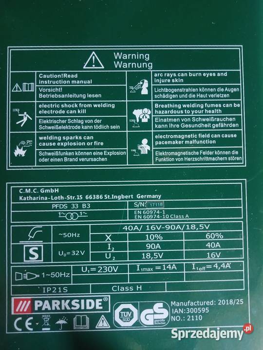 Spawarka Parkside PFDS 33 B3 Sypniewo