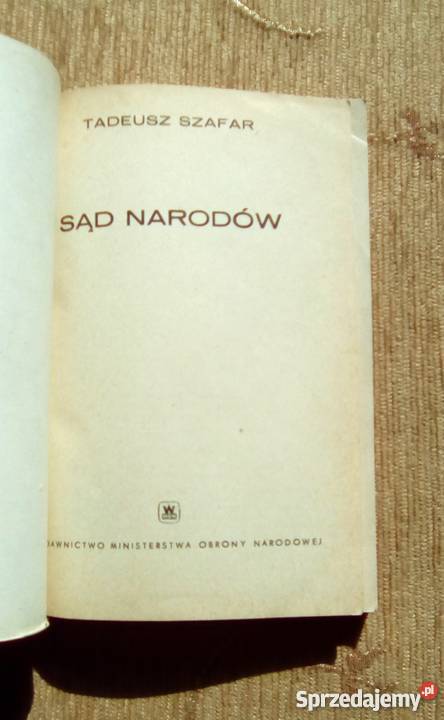 SĄD NARODÓW Tadeusz SZAFAR Sensacje XX wieku Parczew sprzedam