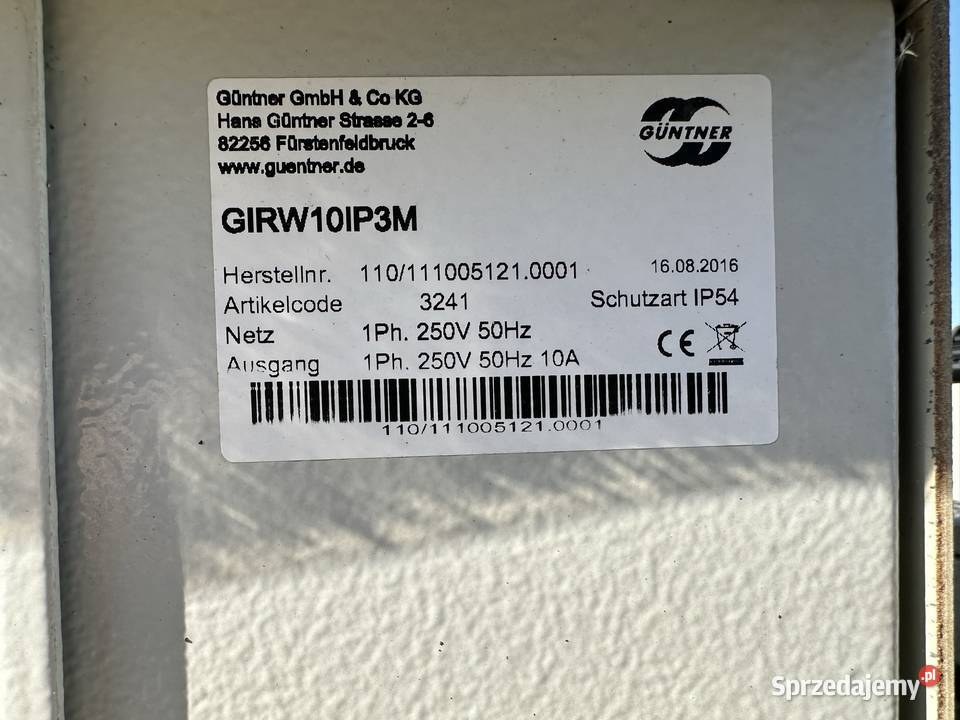 Skraplacz freonowy chłodnica powietrza Guntner Biznes i Przemysł mazowieckie Wałsnów