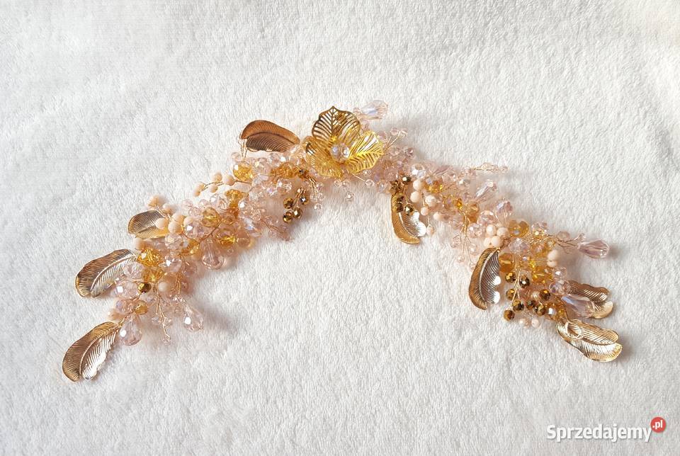 Piękna ozdoba do włosów opaska tiara wesele ślub Szczecin