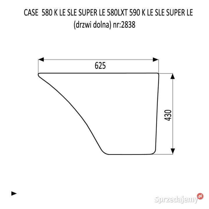SZYBA DRZWI DOLNA CASE 580 590 K LE SLE SUPER LE Kielce
