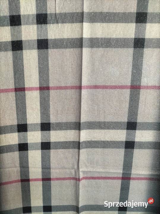 Chusta Szalik kolorowy dwustronny frędzle kratka