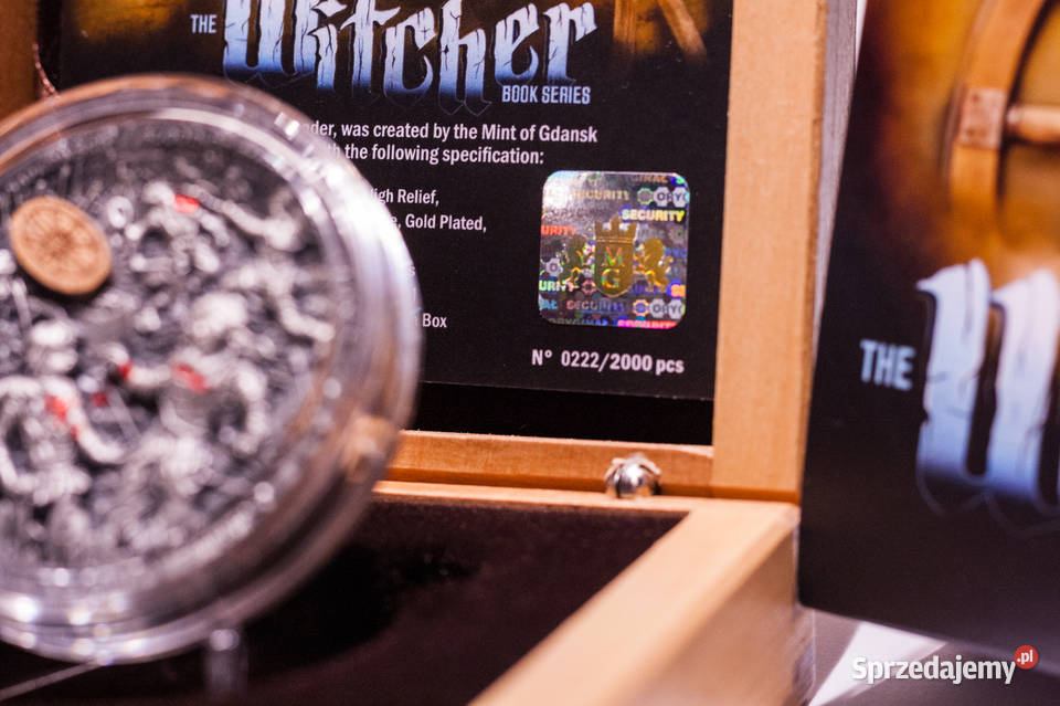 5 Krew Elfów Wiedźmin 2oz Ag 999 2222000 moneta pomorskie Gdańsk