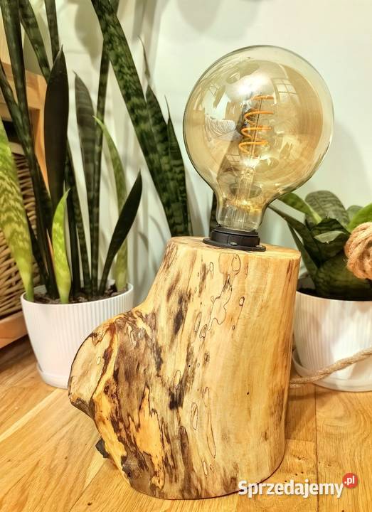 Drewniana lampka handmade Lampy stołowe i nocne Płock