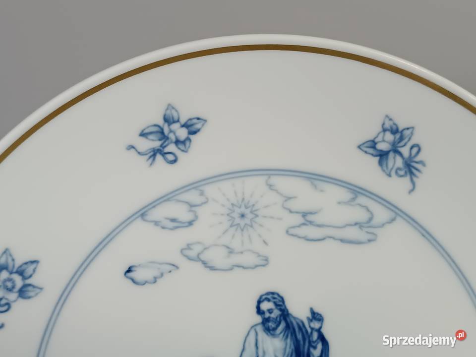 Meissen Patera Ścienna Boże Narodzenie 1944 Warszawa