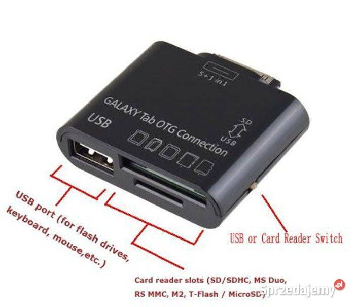 ADAPTER 5w1 Samsung Gal Note Tab 2 101 70 USB SD Zamość