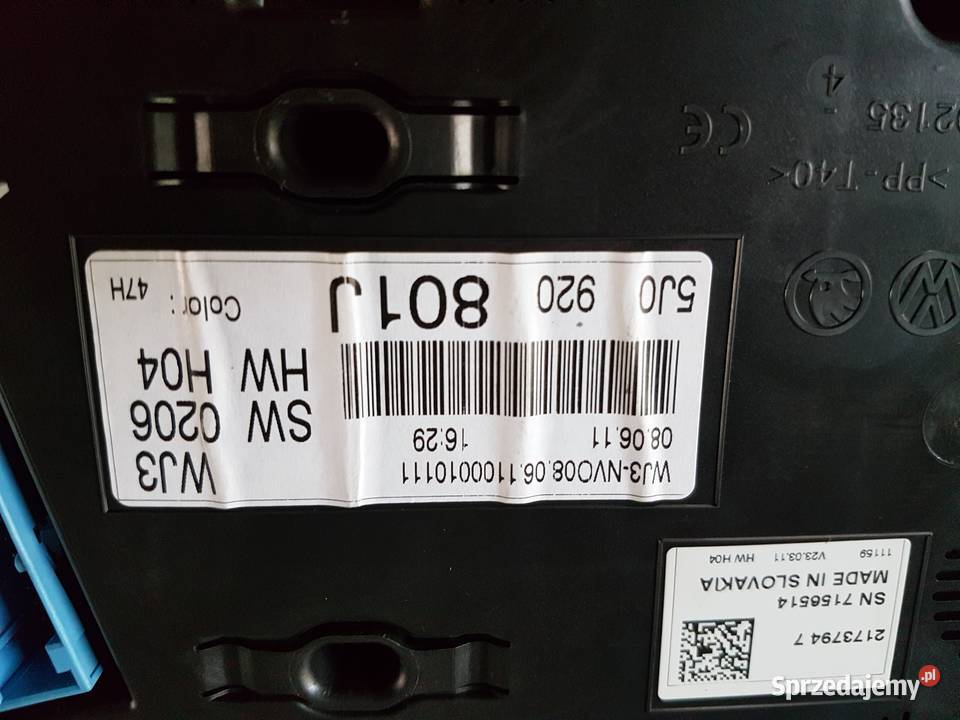 SKODA FABIA II 2011 LICZNIK ZEGAR 16 TDI