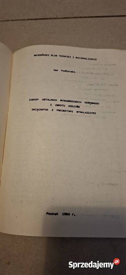 Unikat PRL Zasady ustalania wynagrodzenia 1984 wielkopolskie Konin