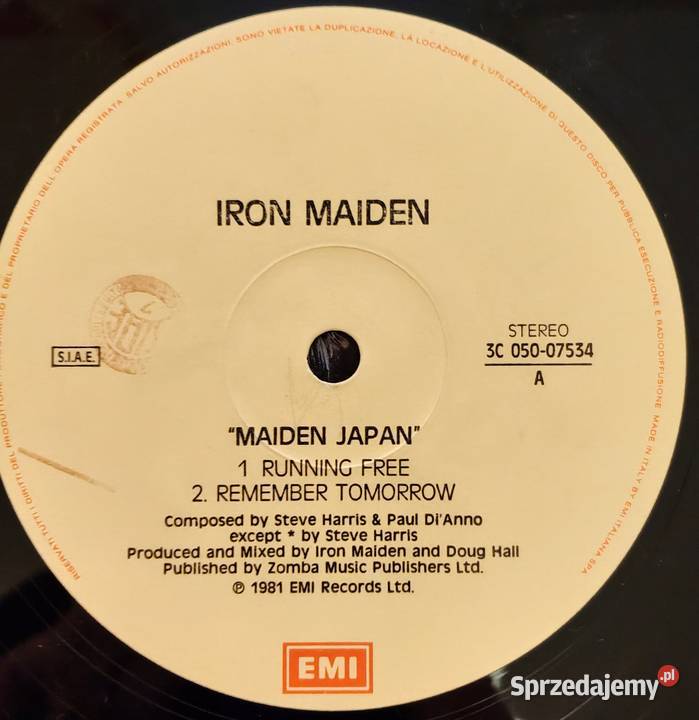 Iron Maiden Maiden Japan EP 1981 EMI Vinyl Kamienna Góra sprzedam