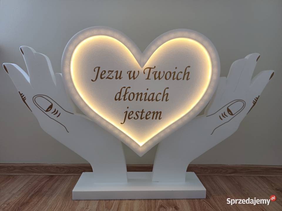 Serce z oświetleniem led dłonie dekoracja wielkopolskie Dobrzyca