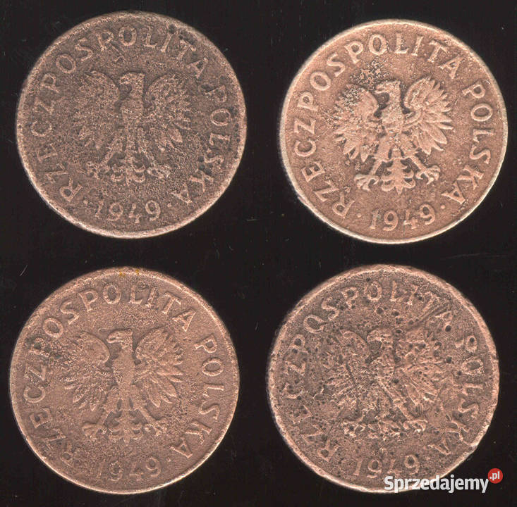 Polska 4x50 groszy 1949 CuNi mazowieckie
