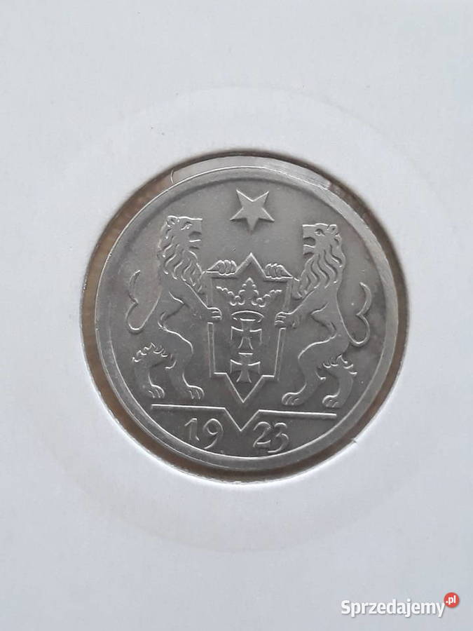 1 Gulden WM Gdańsk 1923 r 1 około mennicza Konin