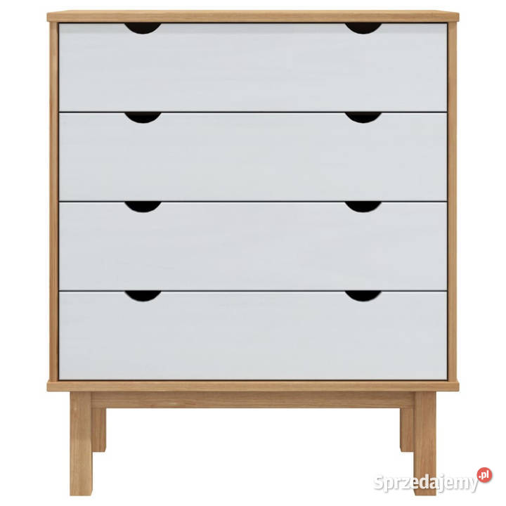 Komoda OTTA brązowobiała 765x395x90 drewno Meble sprzedam