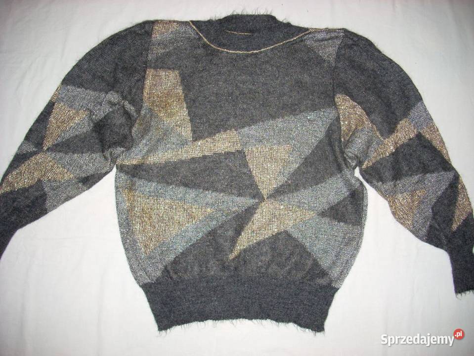 Szary sweter złocony 36 38 małopolskie Nowy Sącz