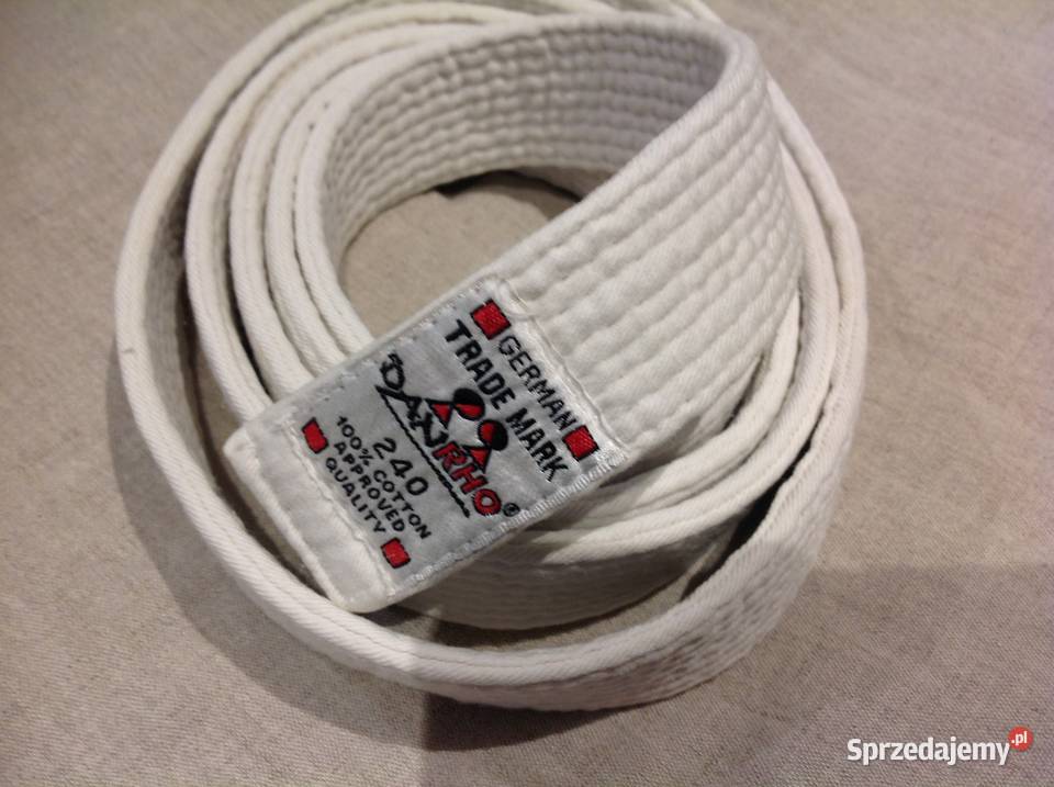 BIAŁY PAS JUDO DANRHO j nowy Nowa Sól