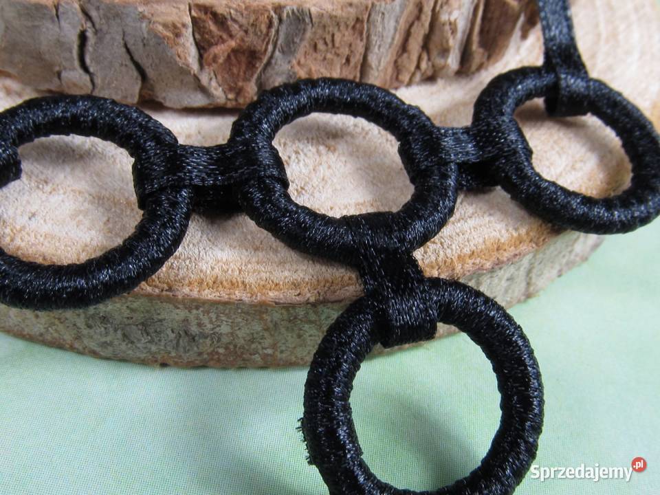 Naszyjnik bransoletka komplet zestaw czarny Katowice