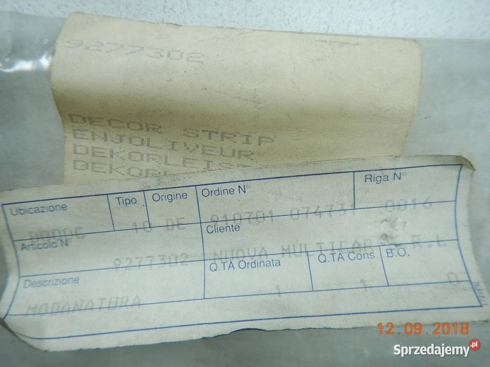 LISTWA PRAWEGO BŁOTNIKA SAAB 9000 9093 R sprzedam