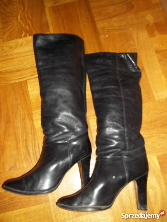 Kozaki skórzane 36 krótkie i długie
