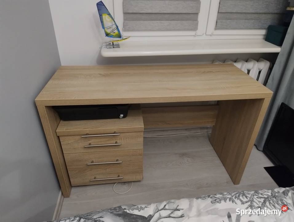 Drewniane biurko z kontenerkiem śląskie