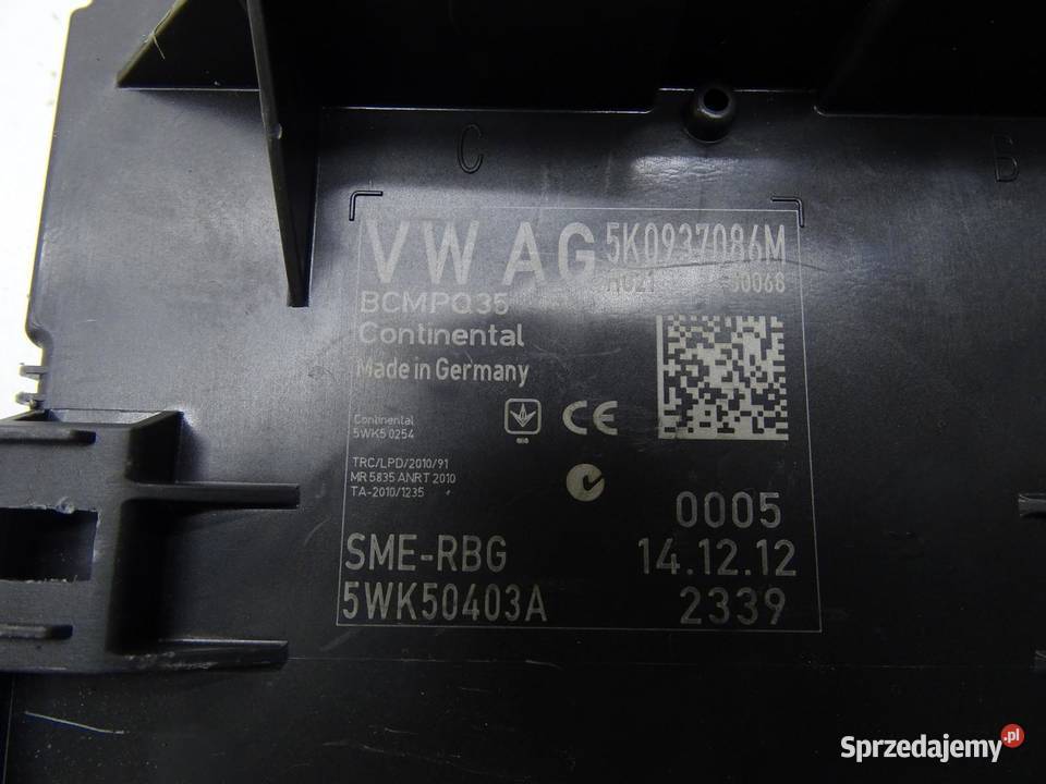 MODUŁ STEROWNIK KOMFORTU BCM 5K0937086M VW GOLF małopolskie sprzedam