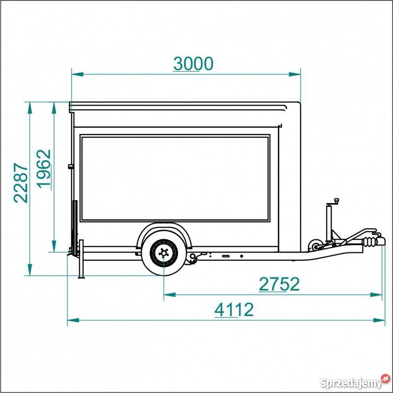Przyczepa Kontener Furgon Cargo 800kg Warszawa