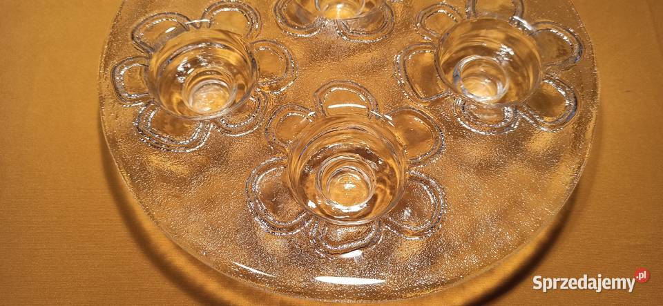 Finlandia szkło artystyczne MERI LASI świecznik Porcelana i szkło Jasień