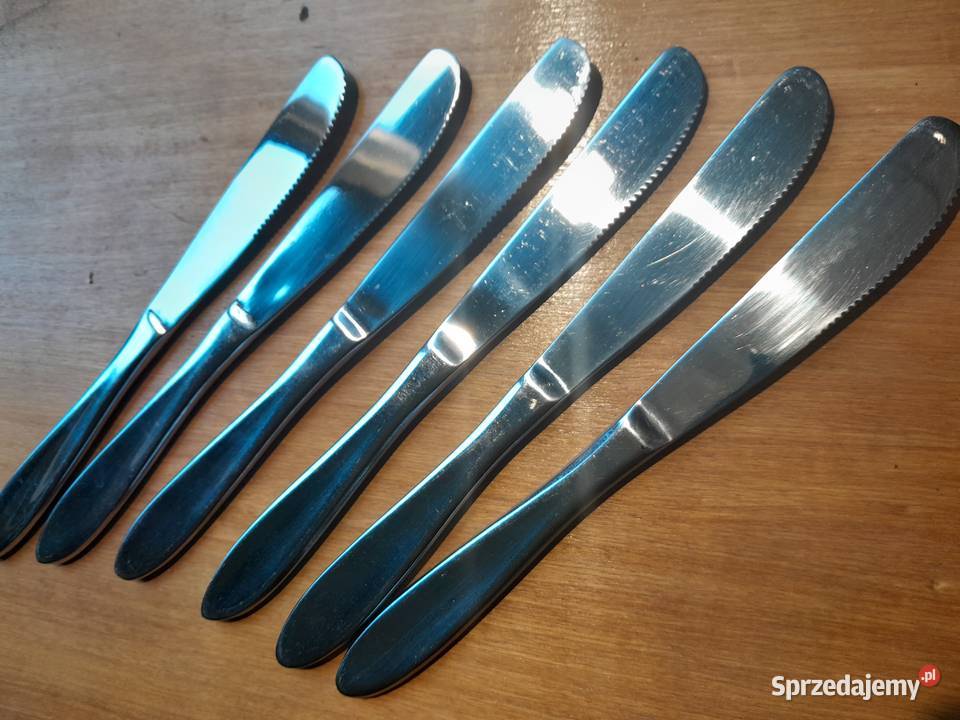 Stare noże obiadowe sztućce stal nierdzewna 6 Dąbrowa Górnicza