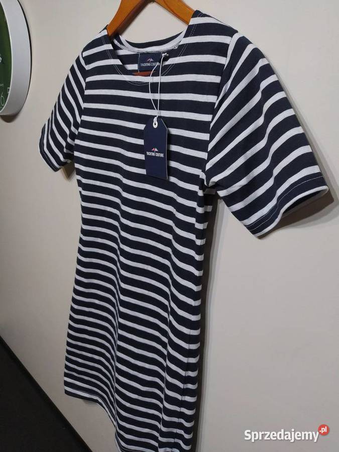 Yachting Couture S bluzka tunika paski czarne małopolskie sprzedam