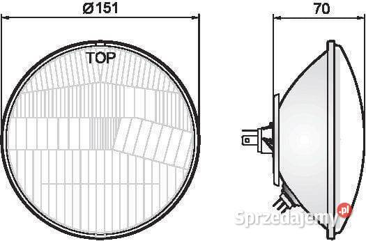 Element optyczny reflektora typ R2 155x155 mm