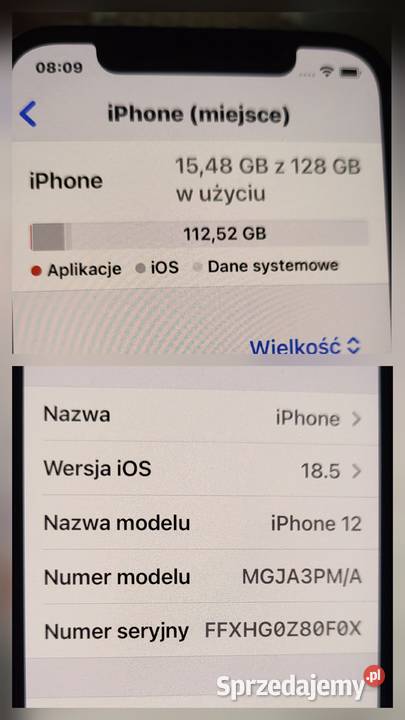 Smartfon iPhone 12128 GB w kolorze czarnym nowy małopolskie Nowy Sącz