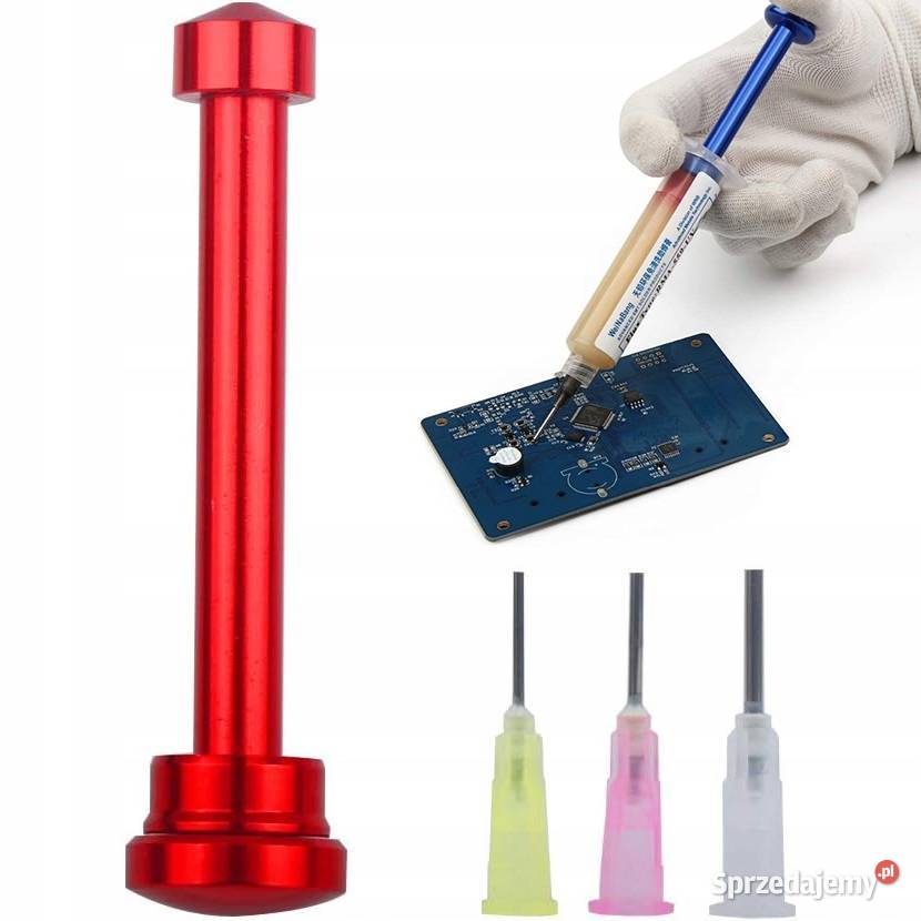 Wyciskacz do Fluxu Metalowy Tłok 14 mm 3 Igły Ludźmierz