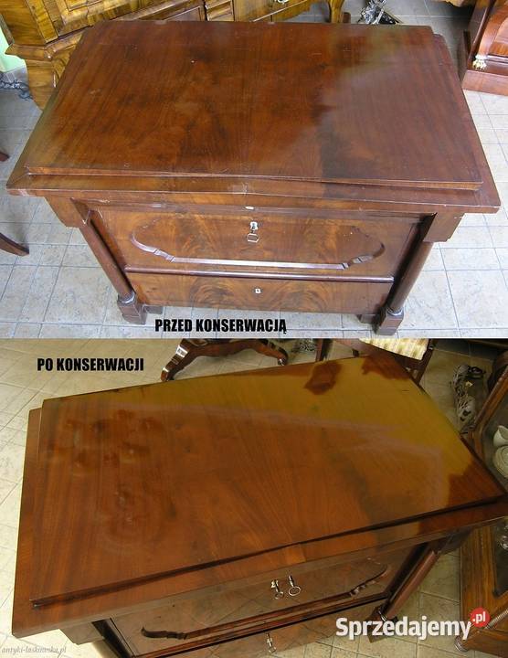 Komoda Biedermeier konserwacji politura Mahoń sprzedam
