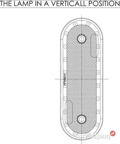 Lampa obrysowa LED prostokątna 1224V z przewodem