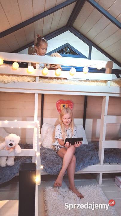 Nowoczesny Domek drewniany dzieci OGRODOWY Stopnica