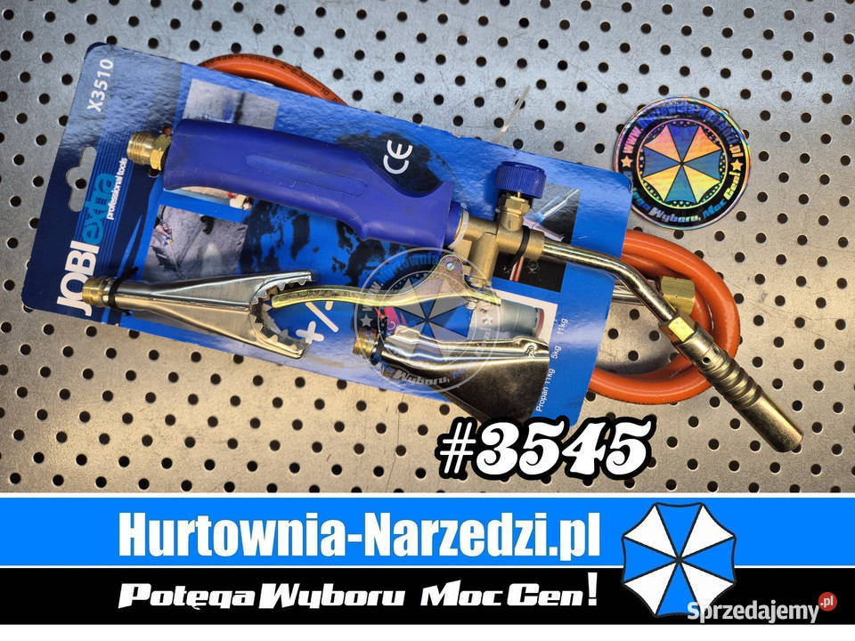 Palnik gazowy z wężem 15m do lutowania 3 dysze Nowe