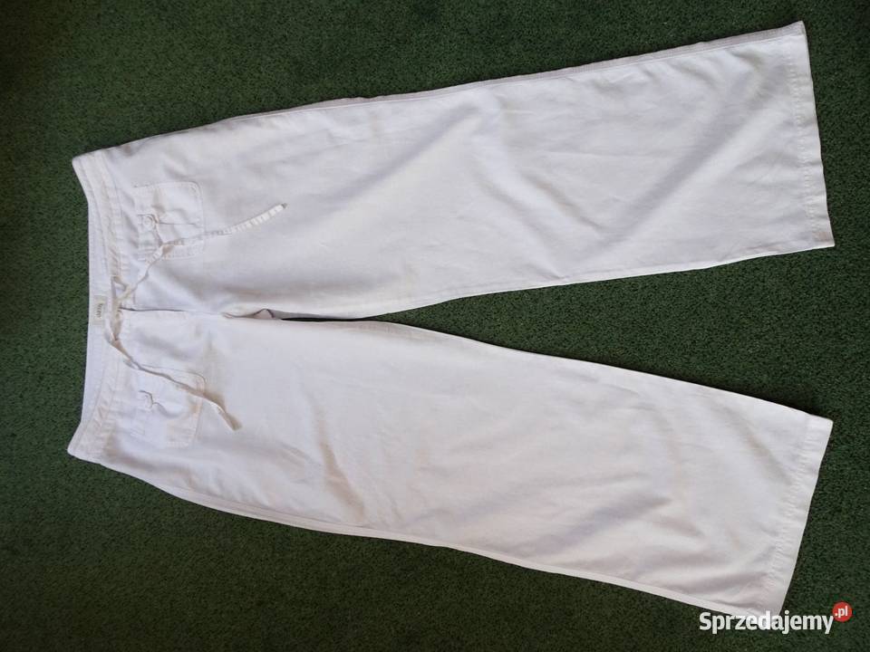 Oasis Szerokie spodnie Lniane Len 42 44 Spodnie małopolskie