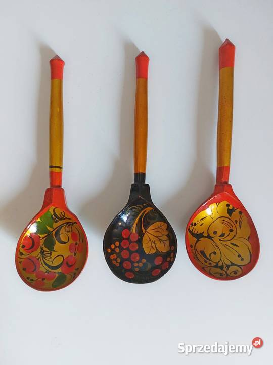 malowane łyżki Chochłoma drewniane kolorowe Pozostałe Poznań