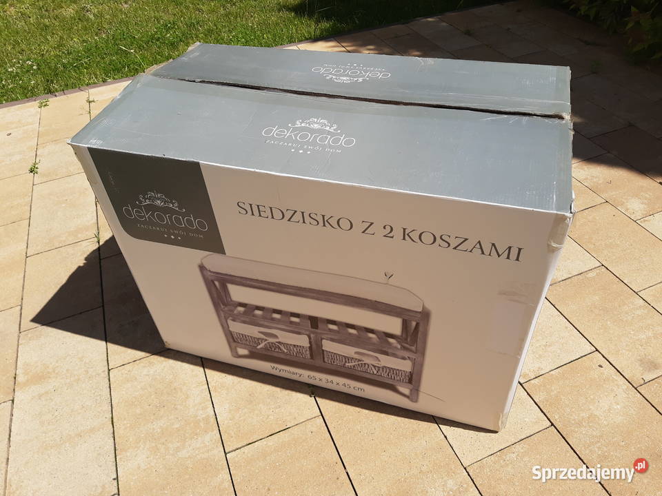 Nowa ławka siedzisko z koszami DEKORADO szafka Sikórz