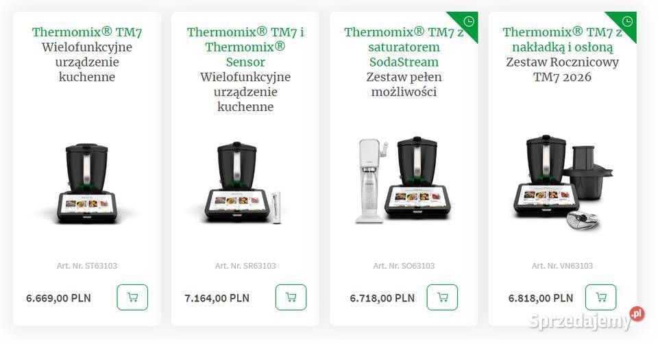 THERMOMIX TM7 RATY 0 Gwarancja Do 5 LAT Dostawa mazowieckie Warszawa