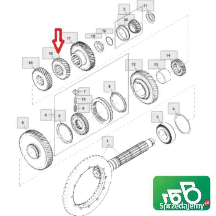 Koło zębate Skrzynia biegów PowrQuad R122522 Skrzynia biegów Wilkowo