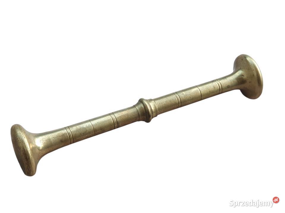 Stary mosiężny moździerz kuchenny sygnowany lata Cieszyn